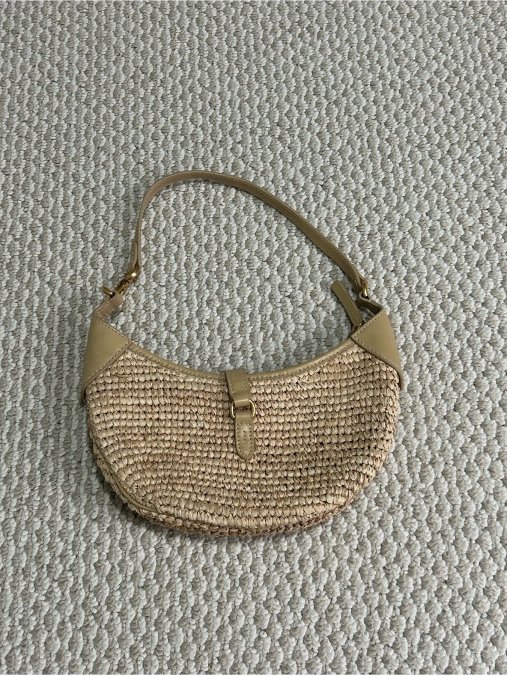 Polo Ralph Lauren Raffia Leather Shoulder Bag - Picture 4 of 5